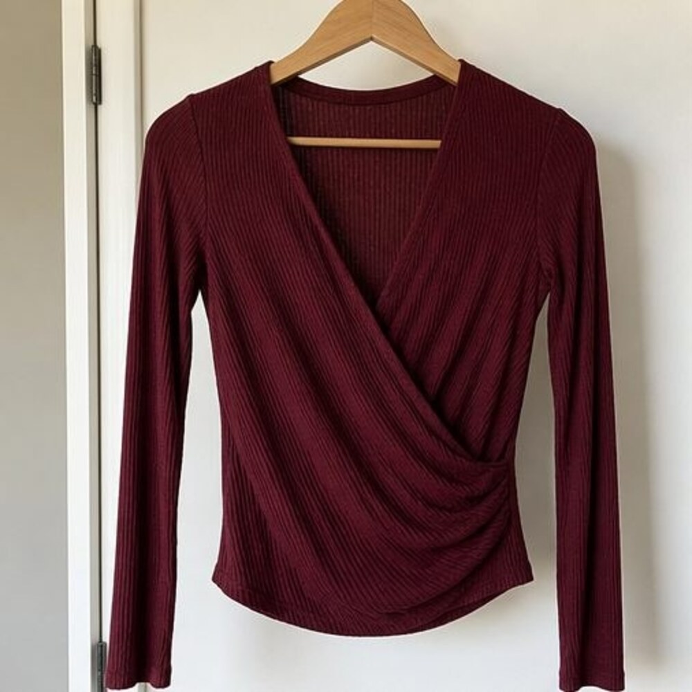 Taupe Peplum Top